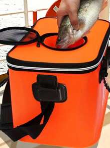 Portable Fishing Bag Folding Thicken Live Fishing Box Tank Bucket Camping Fish Tackle Fishbox Storage Bag,Lightweight Multi-Functional EVA Fishing Tackle Bag,Spacious, Collapsible, No Need For Inflation, Ideal For Camping And Fishing Enthusiasts - Orange - View 1