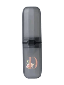 1pc Personalized Letter - & - Flower Toothbrush Case, A - Z Initials Customizable Travel Organizer, Keep Your Toothbrush Clean And Anytime, Anywhere! Travel Toothbrush Holder, Portable Toothbrush Cup Cover, Suitable For Travel, Camping, Business Travel And School, Multi-Purpose Toothbrush Cup,Hygienic Storage For Toothbrushes/Oral Care, Must - Have For Travel Enthusiasts & Personalized Style Lovers,Back To School,College Essentials - Black - View 21