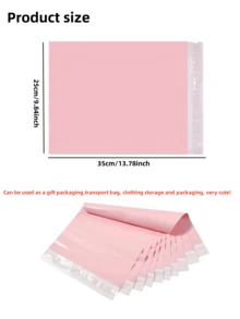 100/50个加厚快递袋，粉色信封邮寄袋，礼品包装袋，防水快递袋，自粘运输袋，衣物收纳袋，多功能袋，邮资袋，适用于万圣节、圣诞节、婚礼、生日、返校礼品包装，适用于学校、办公室、家庭、商务包装袋