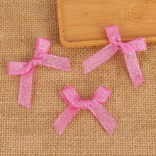 100 Peças Gravatas Borboleta de Poliéster Douradas e Prateadas, Ideais para Casamento, Chá de Panela, Decorações de Festa, Natal, Halloween, Páscoa, Ação de Graças, Embrulho de Presentes Festivos e Acessórios Têxteis Domésticos