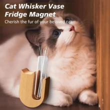 Cat Whisker Vase Fridge Magnet, Cat Whisker Mini Vases, Tiny Vase For Cat Whisker, Cat Whisker Collector Cat Whisker Holder For Cat Lovers, Cat Whisker Jar Home Office Farmhouse Decor - Multicolor - View 6