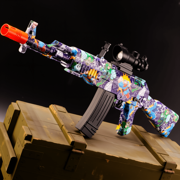 AK47 Electric Gel Ball Blaster - Automatic Outdoor Toy For Team Activities - Perfect Gift For Birthdays, Easter, Christmas, Halloween, And Thanksgiving (Bullets Not Included)