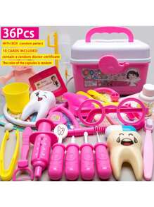 31/36/53/70 Pcs Puzzle Doctor Game Set For Kids[Pink]