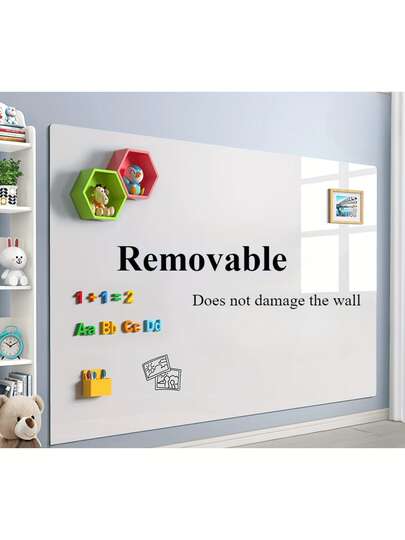 40 * 50cm/50*100cm 磁性白板贴 - 可自由裁剪，防刮，适用于教室、办公室和家庭，8支记号笔，6颗磁珠等。可擦拭画板、学习板、小黑板、绘画、涂鸦、书写板，返校季、万圣节、圣诞节礼物
