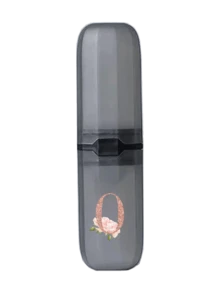 1pc Personalized Letter - & - Flower Toothbrush Case, A - Z Initials Customizable Travel Organizer, Keep Your Toothbrush Clean And Anytime, Anywhere! Travel Toothbrush Holder, Portable Toothbrush Cup Cover, Suitable For Travel, Camping, Business Travel And School, Multi-Purpose Toothbrush Cup,Hygienic Storage For Toothbrushes/Oral Care, Must - Have For Travel Enthusiasts & Personalized Style Lovers,Back To School,College Essentials - Black - View 18