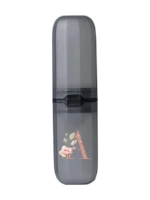 1pc Personalized Letter - & - Flower Toothbrush Case, A - Z Initials Customizable Travel Organizer, Keep Your Toothbrush Clean And Anytime, Anywhere! Travel Toothbrush Holder, Portable Toothbrush Cup Cover, Suitable For Travel, Camping, Business Travel And School, Multi-Purpose Toothbrush Cup,Hygienic Storage For Toothbrushes/Oral Care, Must - Have For Travel Enthusiasts & Personalized Style Lovers,Back To School,College Essentials - Black - View 17