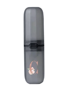 1pc Personalized Letter - & - Flower Toothbrush Case, A - Z Initials Customizable Travel Organizer, Keep Your Toothbrush Clean And Anytime, Anywhere! Travel Toothbrush Holder, Portable Toothbrush Cup Cover, Suitable For Travel, Camping, Business Travel And School, Multi-Purpose Toothbrush Cup,Hygienic Storage For Toothbrushes/Oral Care, Must - Have For Travel Enthusiasts & Personalized Style Lovers,Back To School,College Essentials - Black - View 24