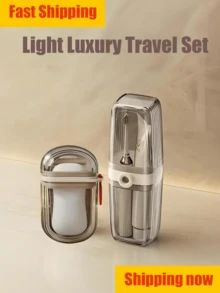 密封防漏便携式带盖香皂盒,迷你收纳携带皂盒,便捷旅行漱口杯香皂盒,情侣洗漱杯牙刷杯收纳盒牙刷牙膏盒套装,商务旅行户外露营户外旅行便携,适用于居家,学校,旅行包收纳等! - 透明灰 - 查看 2