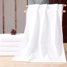 5/10pcs Simple White Face Towel, Hotel Lint-Free Towel For Bathroom, Soft Absorbent Face Towel, Bathroom Supplies For Beauty Salon Home Bathroom