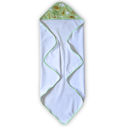 Toalha de Banho para Bebe Recem Nascido com Capuz Forrado Estampado