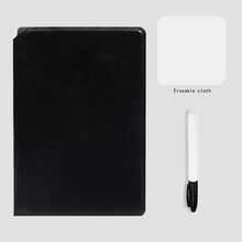 Portable & Fashionable A5 Reusable Whiteboard Notebook: Weekly Planner, Faux Leather Notepad, Free Whiteboard Pen & Eraser Cloth,School Supplies,Back To School