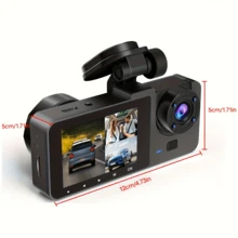 Dash Camera For Cars, 4K Full UHD Car Camera Front Rear With Free 32GB SD Card, Dashcams For Cars With Night Vision, 24 Hours Parking Mode, WDR, G-Sensor, Motion Detection - Black - View 2