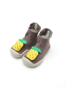 1 Pair Cartoon Fruit Series Baby Anti-Slip Indoor Socks, Toddler Boys Girls Socks
