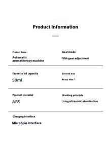 1 pieza Difusor de aceites esenciales aromáticos, Difusor de aromaterapia inteligente, Difusor ultrasónico recargable, Viene con 1 o 4 botellas de aceites esenciales - Blanco - Ver 8