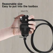 LIPWEL LIPWEL 1 Way Gang Extension Lead 1m To 10m, 13 Amp Single Socket Extension Lead, UK 3 Pin Plug Power Strip (13A, 3250W Max), Sturdy Plug Extension For Travel, Home, Office, Black, Heavy-Duty Cable Extension Cord Socket For Various Scenarios
