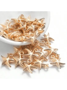 60pcs Starfish Beads CCB Pendants Starfish Charm Accessories Plastic Spacer Beads Used For DIY Jewelry Making Necklaces Bracelets Earrings Keychains Ornaments Handmade Braided Ocean Style Holiday Party Handmade Ornaments Accessories Creative Projects Widely Used