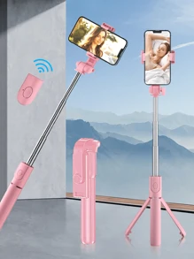 Bastone per selfie Bluetooth con treppiede, luce di riempimento e telecomando per live streaming e fotografia, compatibile con la maggior parte degli smartphone. Luce LED portatile e dimmerabile per videocamere, videoblog, riunioni Zoom, interviste, live streaming, raduni familiari, feste di Natale. Adatto per selfie portatili, attività all'aperto per le vacanze estive, viaggi, attività all'aperto, treppiede per live streaming.