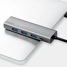 Lenovo ThinkPlus LRA3, USB To Ethernet Adapter, RJ45 Gigabit LAN Port Converter, USB Hub Dock Splitter, Laptop Extender Dongle With Cable