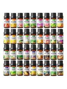 1/3/6 Piezas x 10ml Aceites esenciales de aromaterapia, hasta 40 aromas, fragancia natural duradera, fresca y encantadora, adecuada para habitaciones, interiores y exteriores, citas, fiestas, reuniones, vacaciones, hogares, oficinas, regalos ideales para familiares y amigos
