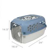 Multicolored 24 In Plastic Double Door Dog And Cat Kennel With Top Opening - 藍色 - 查看 4