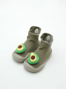 1 Pair Cartoon Fruit Series Baby Anti-Slip Indoor Socks, Toddler Boys Girls Socks
