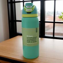 0-Walla 32oz/945ml Stainless Steel Insulated Travel Cup Double Drinking Ports Prevent Leakage, Keep Warm Or Cool, Multiple Colors Available, Energetic Hydration Without Burden, Suitable For Sports/Commuting/Daily Use - 綠色 - 查看 4