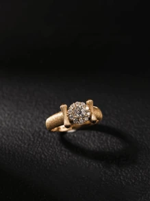 1 pieza Anillo de plata de ley S925 con granate rojo micro-incrustado, elegante, regalo de lujo para mujeres en bodas