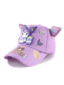 1 Stück Sanrio Kuromi 2025 Neue Baseballkappe, Cartoon Niedlicher Hut, Snapback, Sonnenschutz, geeignet für Frauen, Partys, Treffen und tägliche Unterhaltung, Geschenk, Niedliches Geschenk