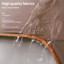 Senmeo Camping Family Tent,4-6 Person Double Layers Oversize 2 Rooms,Thickened Rainproof ,Outdoor Family Camp Tour Equipment - 流沙金 - 查看 2