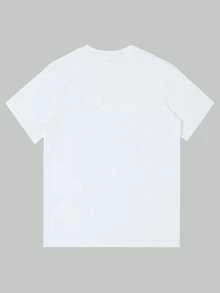 Women's Easter Bunny And Calf Pattern T-Shirt - Soft Short Sleeve T-Shirt With A Whimsical Highland Cow Design, Casual Crew Neck Top, Suitable For Daily Wear - 白色 - 查看 2