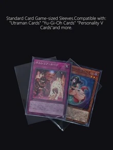 100 يناسب تماما - أكمام ذات رقبة قياسية - ل- ، Yu-Gi-Oh!. أكمام داخلية 60.5 مم 88 مم ، فائقة الوضوح & lt؛ توفير الحماية المهنية لما يصل إلى 100 بطاقة وبطاقات ألعاب