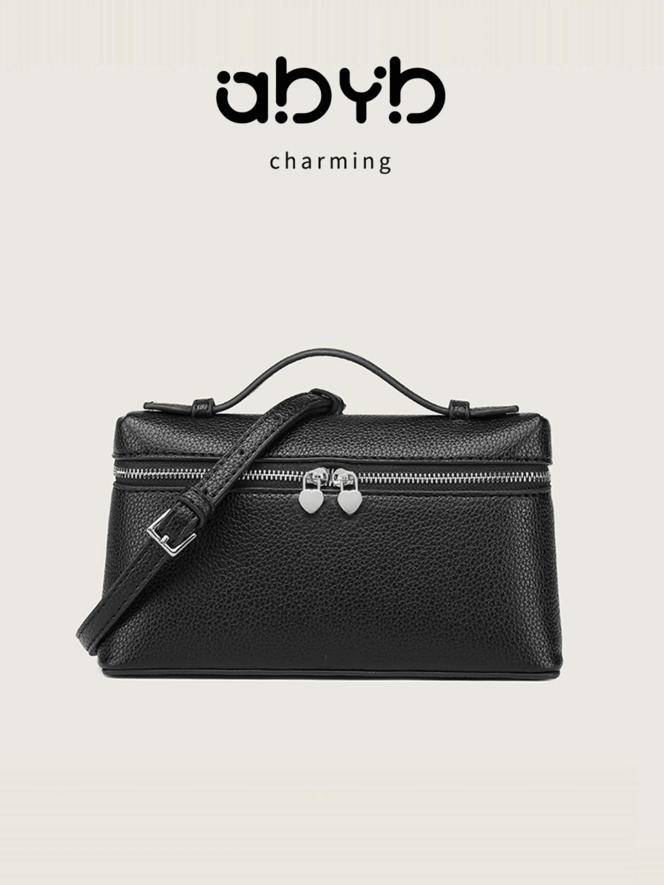 Bolso de mano/bandolera/bolso de hombro minimalista de estilo 2025, bolsa para el almuerzo con diseño de grano de lichis, bolso negro pequeño para el verano