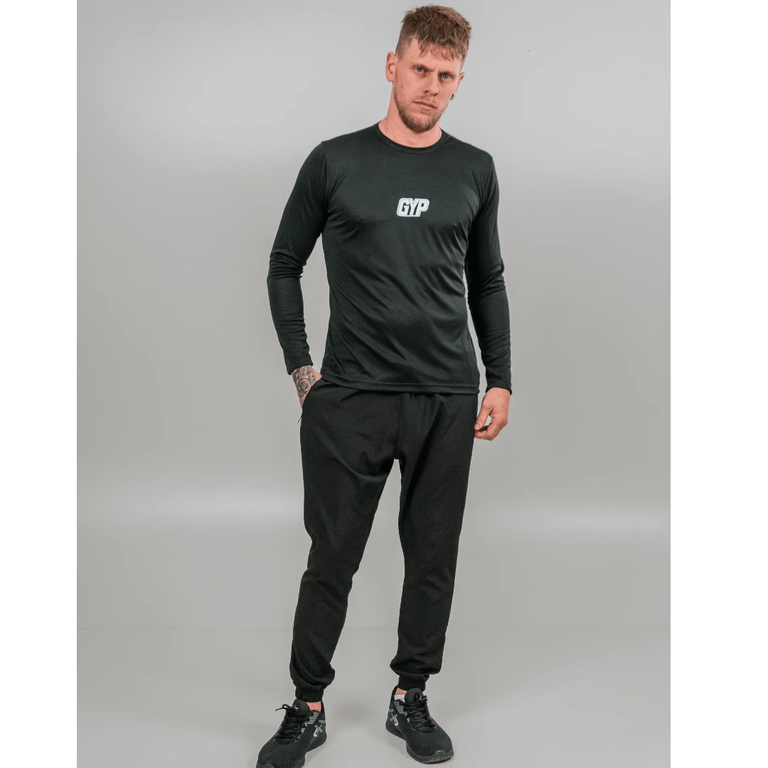 Men's Sports Jogger Pants Dryfit Tactel With Elastane Zipper Pocket Lightweight Training Gym Running - 黑色 - 查看 1
