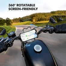[1s Lock][Protezione] Supporto per telefono da moto/bici aggiornato, supporto per manubrio della bicicletta rotante a 360°, adatto per telefoni cellulari da 4,7-6,8 pollici, organizer per donne, elementi essenziali da viaggio, articoli per il ritorno a scuola, articoli per il dormitorio