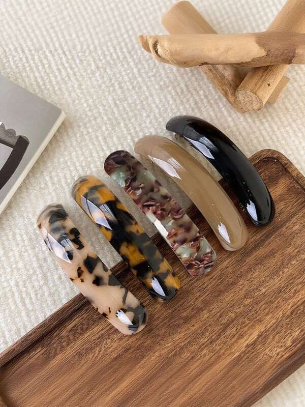 1pc Vintage Elegant Leopard Print One-Piece Oval Spring Clip Hairpin, Suitable For Low-Volume And Short Hair, For Half-Bun Ponytail Hairstyles