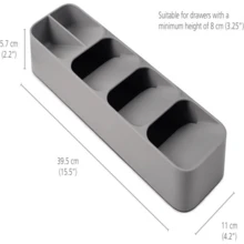 Joseph Joseph DrawerStore Compact Utensil Organizer For Kitchen Drawer Silverware, Flatware Tray, Small, Grey - Đồ dùng ăn uống - Xem 6