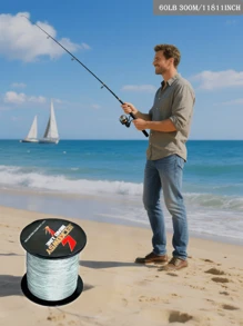 Línea de pesca trenzada de 300M/11811 pulgadas con larga distancia de tiro, línea principal, sin estiramiento, 6-100 LB