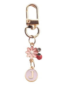 A-Z字母动物合金钥匙扣,优雅瓢虫字母珐琅钥匙扣,粉色配饰,春夏最佳配饰,时尚经典浪漫魅力,适合女性和女孩,理想的生日礼物,带登山扣,金属女士钥匙扣装饰 - 粉色 - 查看 13