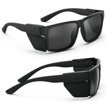 Anti-Fog Protective Goggles, Cleaning Scratch-Resistant UV400 Protective Goggles, Impact-Resistant Safety Glasses, High-Definition Anti-Fog Protective Goggles, Eye Protection For Men And Women, Can Be Used As Sunglasses - Black - View 2