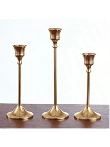 金属烛台套装，桌面婚礼主题烛台，适用于圣诞节、万圣节、复活节、感恩节、家居和酒店装饰 - 油饰（不含蜡烛）