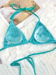 1对三角形硅胶胸贴女式聚拢自粘胸垫隐形加厚海绵垫泳装比基尼内衣胸垫女式插入聚拢内衣加厚硅胶连衣裙泳装小胸防水运动透明胸垫优雅硅胶文胸插入-隐形、可重复使用和加厚胸垫适用于比基尼吊带，无缝内衣增强，女士柔软舒适内衣配件 - 彩色 - 查看 13