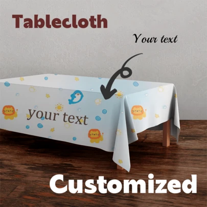 مفرش طاولة مخصص مطبوع عليه نص شخصي، أسد، دولفين، جميل، مناسب لعيد الأب، عيد الأم، عيد الهالوين، عيد الميلاد، عيد الميلاد المجيد، عيد الحب، أعياد الميلاد، أعياد الزواج المتخصصة،