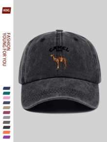 1 pieza Gorra de camión con estampado de camellos "CAMEL" - Breachable, ligera, Adjustable, con diseño de primavera/verano, lavable a máquina, camiseta gráfica casual, adecuada para verano, playa, ropa de calle, accesorios de ocio en la playa. Disponible en múltiples colores, regalo ideal para parejas jóvenes, al aire libre, vacaciones, cumpleaños para familiares y amigos - A - Ver 3