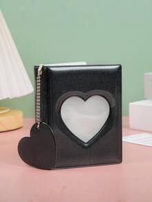 3-Inch Heart Shaped Hollow Photo Card Album, Mini Photo Card Holder, Small Card Collection Book, Women Wallet, Mini Wallet, Card Holder - Multicolor - View 7