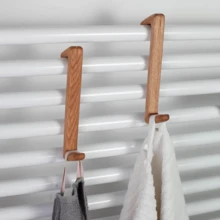 1pc Wall Wooden Towel Hook, Bohemian Wooden Wall Mounted Coat Hook, Modern Bathroom Cloakroom Clothing Decor Wall Hook, Key Hook, Home Decor Gift, Home Wall Decor