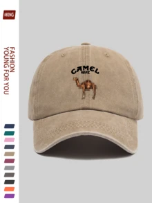 1 pieza Gorra de camión con estampado de camellos "CAMEL" - Breachable, ligera, Adjustable, con diseño de primavera/verano, lavable a máquina, camiseta gráfica casual, adecuada para verano, playa, ropa de calle, accesorios de ocio en la playa. Disponible en múltiples colores, regalo ideal para parejas jóvenes, al aire libre, vacaciones, cumpleaños para familiares y amigos - A - Ver 21