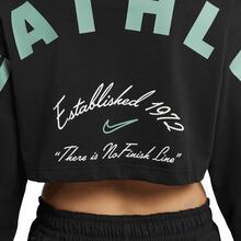 Nike 圆领透气休闲百搭长袖T恤 女款 HV5006-010 - 黑色 - 查看 5