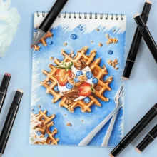 12/30/36/40/60/100/120/168 件艺术马克笔套装双头油性马克笔适用于艺术生、绘画、绘图完美的圣诞节和新年返校礼物