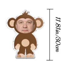 Personalized Facial Photo Pillow, Monkey, Cute, Suitable For Father's Day, Mother's Day, Halloween, Christmas, Christmas Eve, Valentine's Day, Birthdays, Personalized Anniversaries, Thanksgiving