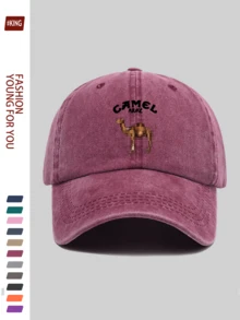 1 pieza Gorra de camión con estampado de camellos "CAMEL" - Breachable, ligera, Adjustable, con diseño de primavera/verano, lavable a máquina, camiseta gráfica casual, adecuada para verano, playa, ropa de calle, accesorios de ocio en la playa. Disponible en múltiples colores, regalo ideal para parejas jóvenes, al aire libre, vacaciones, cumpleaños para familiares y amigos - A - Ver 8